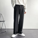 ADVBRIDGE  -   New Men Straight Pants Fashion Korean Loose Suit Trousers Casual Draped Baggy White Wide Pant Male Streetwear