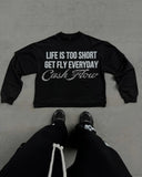 Advbridge Harajuku Hip Hop Letter Pattern Double Layer Long Sleeved Graphic T Shirts Gothic Retro Hot Diamond Sweatshirt Casual Streetwear