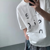 Advbridge Spring Summer Loose Men's T-shirt Korean Style Casual Round Collar Letter Printed Short Sleeved Male Tops 2024 New Fashion