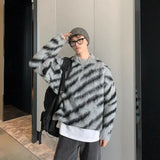 Advbridge Pullovers Knit Sweater Male Round Collar Striped Men's Clothing Crewneck Y2k Streetwear Japanese Harajuku Fashion X Casual Ugly