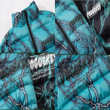 Advbridge Flowers Printing Mens Down Jackets Casual High Quality Parkas Hip Hop Double-sided Wear Winter Coats Men's Clothing