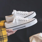 Advbridge Canva Women's Spring Summer New White Shoes Korean Style Ulzzang Trendy Harajuku Versatile Student Board Shoes Rubber Upper