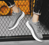 ADVBRIDGE  -  Crocodile Pattern Men Shoes Platform Breathable Loafers 2025 Summer Slip on Men Casual Sneakers Vulcanized Walking Zapatillas