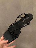 ADVBRIDGE  -  Niche Stiletto Design Sexy Elegant Sandals Women Fairy Shoes New Summer Temperament French Style Fine Strap Roman Shoes