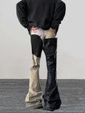 Advbridge 2024 Y2K Fashion Coating waxing Patchwork Old Baggy Flare Jeans Pants Men 90s Clothes Vintage Long Trousers Pantalones Hombre
