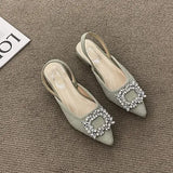Advbridge Closed Toe Sandals Female Shoe All-Match 2024 Women's Med Clear Heels Girls Bow New Medium Comfort Beige Block Square Summer Ret