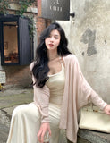 Advbridge Knitted Neck-mounted Long Dresses for Women Autumn New Elegant Fashions Slim Sleeveless Dress Evening Party Female Clothing