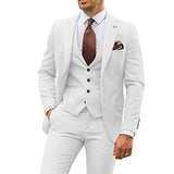 Advbridge 3 Pieces Beige Suits for Men Slim Fit Groom Tuxedo Wedding Suits Best Man Groomsmen Formal Party Suit Male Trajes De Hombre