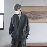 Advbridge Men‘s Wintern outfits New Spring and Autumn Fashion Simple Trendy Men's V-Neck Loose Casual Small Puppy Handsome Lazy Men's Oversize Sweater