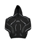 Advbridge Hoodie Y2K Harajuku Hip Hop Striped Graphic Print Oversized Hoodie Sweatshirt Mens Womens New Gothic Coats Jacket Clothes