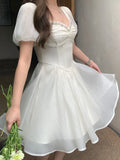 Advbridge Summer Elegant and Chic Women Fashion Party Dress Vintage Casual A-Line Chiffon Birthday Prom Wedding Vestidos Female Robe