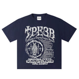 Advbridge Dark Summer New T Shirt for Men and Women Cotton Printed Short Sleeved Y2K Gothic Punk Round Neck Retro Casual Design Niche Tops