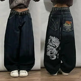 Advbridge Pocket Letter Embroidery Clearance Spot Jeans Women Couple Jeans Harajuku Street Y2K Multi Casual Joker Straight Wide-leg Pants