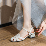 ADVBRIDGE  -  summer women's sandals roman style fashion design party and work wear ladies casual shoes High heel Large size 41-43