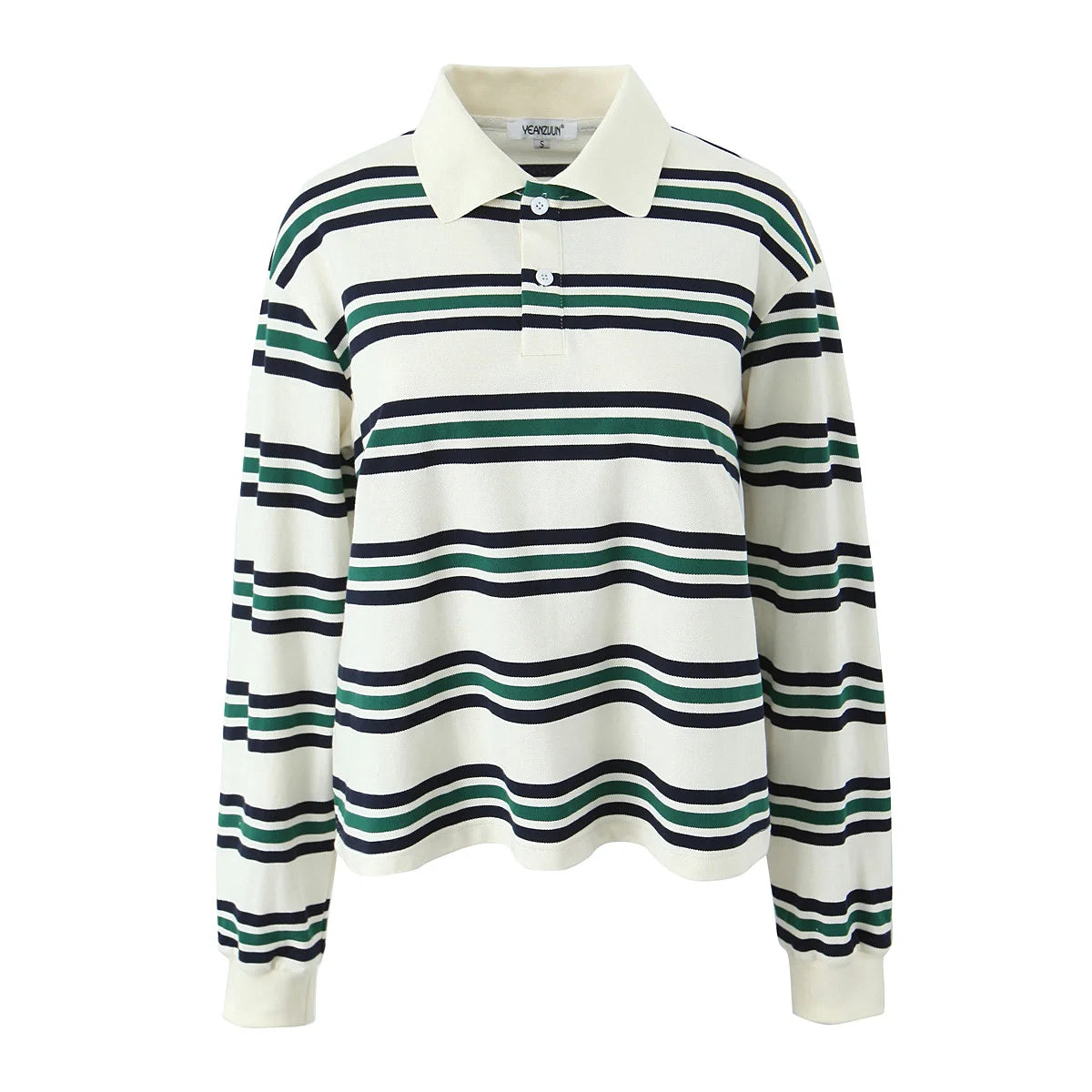 Advbridge  Burgundy Striped Casual Women T-shirt Summer Loose Polo Shirts Buttons New Female Tops Blouse White Tops Spring Shirt