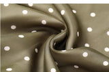 ADVBRIDGE  -  Summer Fashion Green Polka Dot Dress Women French Retro Elegant Slim Long Womens Dresses V-neck Sleeveless Silk Vestido