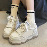 ADVBRIDGE  Kawaii Platform Sneakers Casual Vintage White Women's Sports Shoes Vulcanize Cute Lolita Chunky Tennis Female Korean Footwear