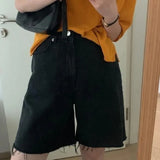 Advbridge High Waist Slim Mini Shorts for Women Y2K Sexy Girl Short Pants Harajuku Gothic Letter Print Retro Baggy Denim Shorts Streetwear