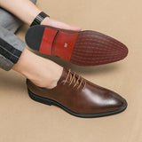 Advbridge Luxury Mens Leather Shoes High Quality Men's Shoes Fashion Oxford Wedding Men Dress Leather Shoes Gentleman Office Man Shoe