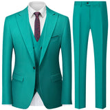 Advbridge Autumn New Men's Slim British Wedding Solid Color Dress Blazer / Male Three Piece Suit Coat Vest  Pants Trousers Waistcoat