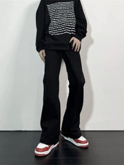 Advbridge Flare Jeans Men American Slim Chic High Street Washed Hip Hop Denim Trousers All-match Harajuku Simple College Autumn Mopping