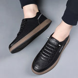 ADVBRIDGE  -  Casual Leather Shoes Men's 2025 Spring New Soft Leather Cowhide Mens Shoe Soft Sole Versatile Daily Board Shoes Men Loafers male