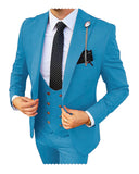 Advbridge Formal Men 3 Piece Wedding Suit Groom Tuxedo Slim Fit Business Suits Champagne Wedding Suit Costume Homme (Blazer+Pants+Vest)