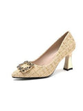 Advbridge  Women Fashion Black Elegant High Quality Spring Slip on Stiletto Heel Shoes Lady Classic Cozy Party Pumps B19
