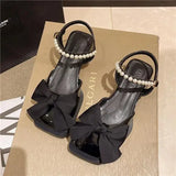 Advbridge Summer Women's Shoes Casual Heels Navy Blue Pumps 2025 Shallow Mouth Sweet Sandals Ladies Comfortable Low Orange Straps Branded