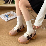 ADVBRIDGE  -  Women's Retro Fashion Casual Thick Soled Mary Jane Shoes New Autumn Versatile Shallow Mouth Comfortable Chunky Single Shoes