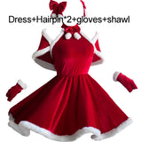 Advbridge 2024 Christmas Women Dress Xmas Sexy Lady Santa Claus Cosplay Costume Sexy Lingerie Winter Red Dress Bunny Cosplay Girls Uniform