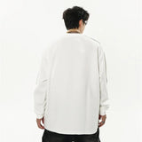 Advbridge Men Streetwear Hip Hop Striped Patchwork Hoodie Long Sleeve Harajuku Sweatshirt Oversized Autumn Loose Cotton Causal Tops Tees