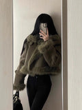 Advbridge Outwear Korean Fashion Warm Coat Women Casual Long Sleeve Elegant Jackets Chic Fur Y2k Slim Clothing Woman Design Spring