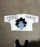 Advbridge Streetwear T Shirt Y2K Hip Hop Retro Cross Graphic Oversized Tshirt Mens Womens Round Neck Cotton Short Sleeve Tops Clothes