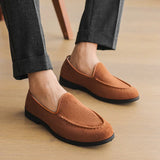 ADVBRIDGE  -  Trendy Suede Men's Loafers Comfy Summer Flat Shoes For Man Slip-on Business Leather Casual Shoes Man Moccasins zapatos de hombre