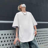 ADVBRIDGE  -  New Men's Short Sleeve T-Shirt Loose Fit Plus Size Half Sleeve Steel Printed Bodycon Tops for Spring Summer Trendy Q130