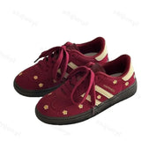 ADVBRIDGE  -  Women Casual Sneakers Outdoor Lace Up Sport Shoes Woman 2025 Spring Stripe Designer Korean Round Toe Vulcanized Shoes for Women