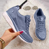 ADVBRIDGE  -  Plus Size Casual Sneakers Women's New Style European and American Thick Bottom Old Man Shoes Solid Color Loafers Women's Sh