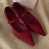 ADVBRIDGE  -  Fashion Brand Leopard Flats Shoes Women Ballerina Loafer Slip On Soft Moccasins Pointed Toe Mary Jane Dress Red Brown Mujer