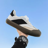 ADVBRIDGE  -  Men Dexun Shoes 2025 New Low Top Patchwork Casual Board Shoes Lace Up Retro Flat Sports Women Canvas Sneakers Couple