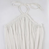 ADVBRIDGE  -  Holiday Patchwork Lace Halter Dress Sexy Slim Bandage Sleeveless Backless Mini Dresses For Women 2025 Summer Fashion