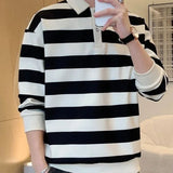 Advbridge T Polo Shirts For Men Stripe Green Male Clothes Sweatshirts Luxury Tops Aesthetic Korean Autumn Y2k Bulk Luxury Tee Sale It