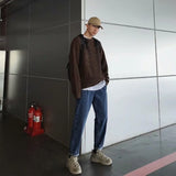 Advbridge Men Autumn Solid Color Wool Sweaters Slim Fit Streetwear Mens Clothing Casual Knitted Sweater Men Korean Fashion Pullovers