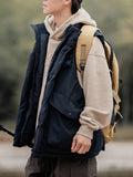 Vest Men Japanese Style CityBoy Pockets Vintage Sleeveless All-match Chic Loose Casual Males Overcoats Autumn Simple College New