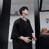 Advbridge Men's Clothing T-shirt Personalized Round Neck Hollow Out Short Sleeve Top Oversized 2024 Summer Tee Men's Wear Trend