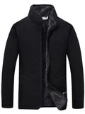 Advbridge Men Outdoor Plus Velvet Thicken Warm Sports Cardigan Jacket  Winter Climbing Riding Hiking Fishing Windproof Thermal Fleece Coat