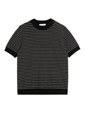 ADVBRIDGE  -  Outfit Striped Contrast Male T-Shirts Graphic Cool Tee Shirt High-Quality Oversized Comfortable T Shirt Comfort Soft Q274