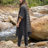 Advbridge Boho Mens Clothes Seaside Beach Cardigan Casual Loose Long Shirt Cardigans Men 2025 Spring Summer Leisure Shirts Outfits