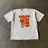 Advbridge Y2k graphic t shirts  Summer Harajuku Street Apparel Orange Cat Print Classic Short Sleeve Slim Fit Top Men's T-shirt