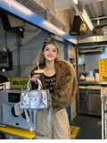 Advbridge  Autumn Winter Chic Luxury Short Soft Thick Warm Hairy Shaggy Faux Fur Coat Women with Hood Zipper Fluffy Jacket 2024